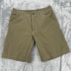 Kuhl Shorts Mens 34 Khaki Hiking Cargo Outdoor Utility Lightweight Quick Dry